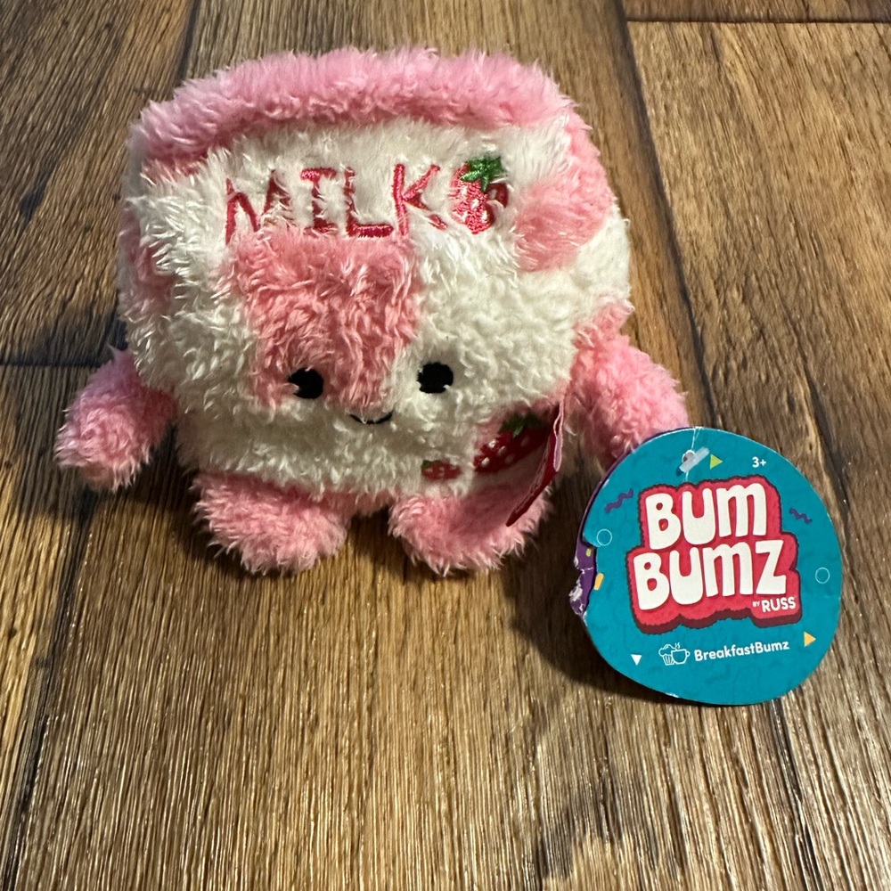 BumBumz by Russ BreakfastBumz - Sunday Strawberry Milk plush
